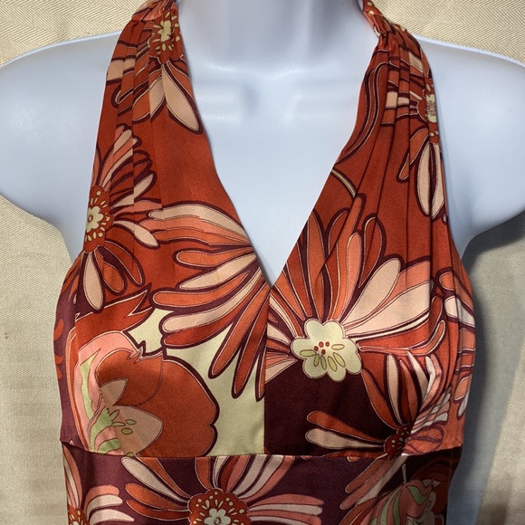 Ann Taylor LOFT Pink/Maroon Floral Bold Night Out - 0 - EUC - Picture 5 of 7